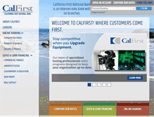 Tablet Screenshot of calfirst.com